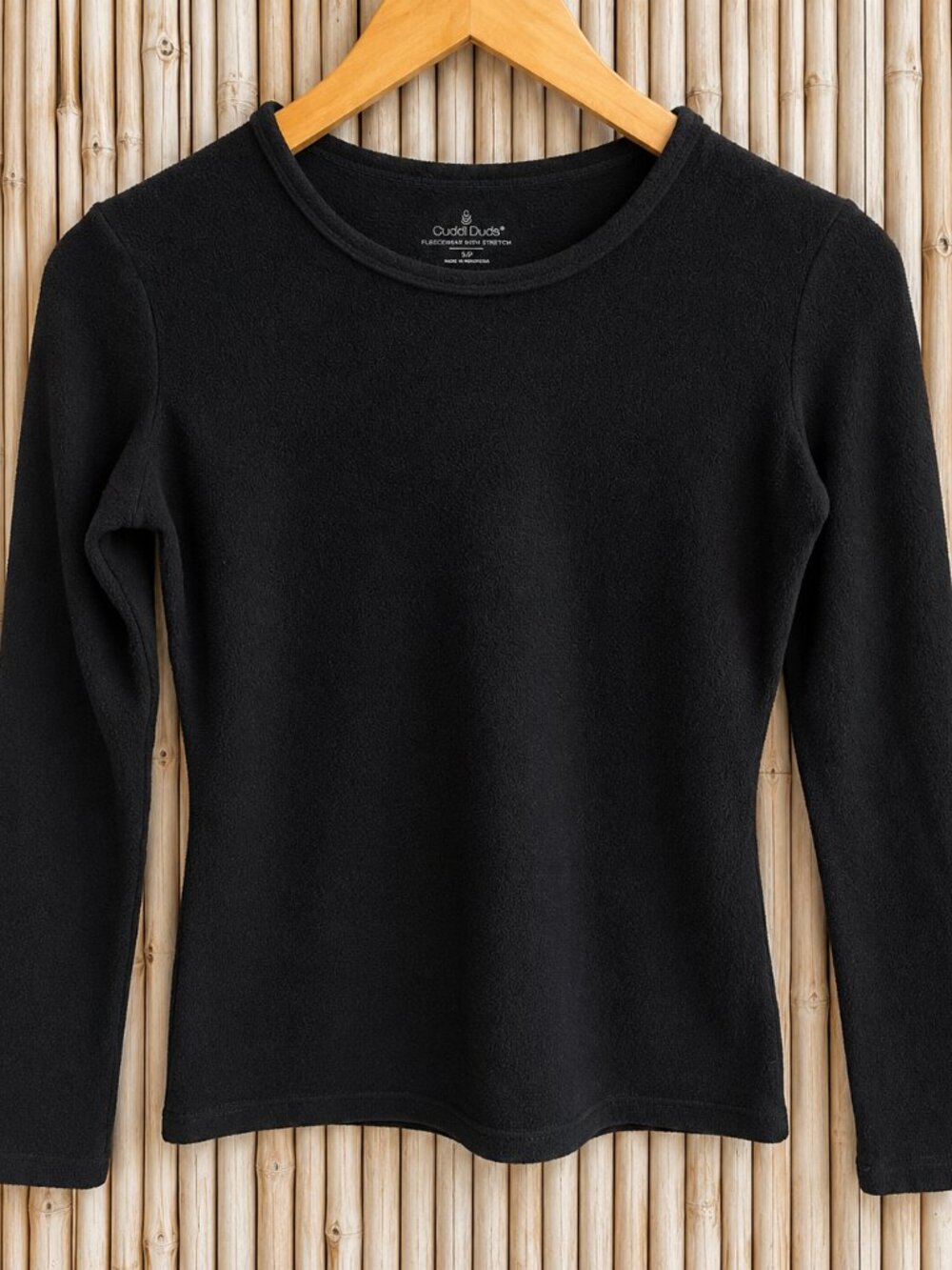 Cuddl Duds Fleecewear Top, Black